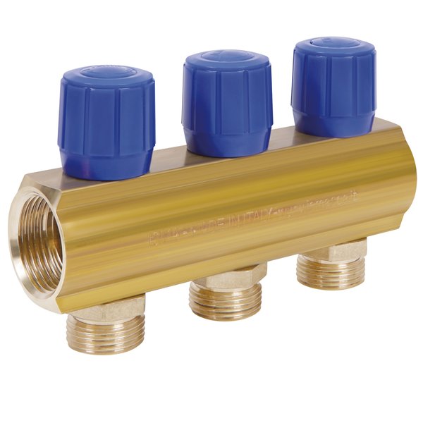 Коллектор для водопровода ICMA 3 контура 1"/3/4" 1105 (Blue) 871105PH0512