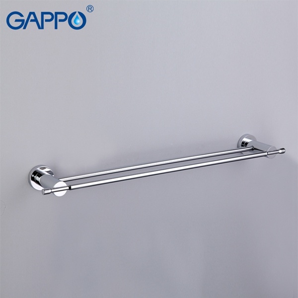 Тримач для рушників подвійний GAPPO G1809 655мм округлий металевий хром