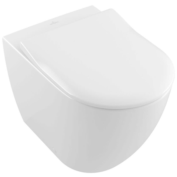 Унитаз напольный безободковый белый без бачка VILLEROY&BOCH SUBWAY 2.0 без сиденья выпуск в стену 5602R001