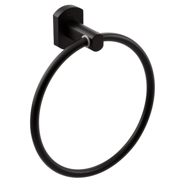 Тримач-кільце для рушників Q-TAP Liberty QTLIBBLM1160 175мм округлий металевий чорний