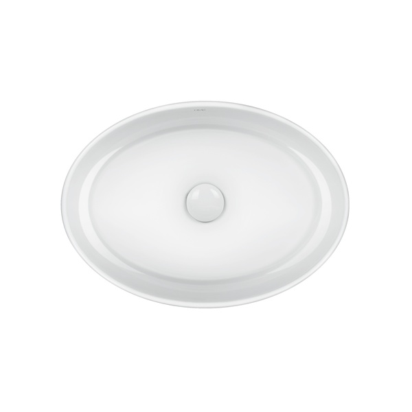Умывальник накладной на столешницу для ванны 495мм x 360мм Q-TAP Kolibri белый овальная QT10113054W