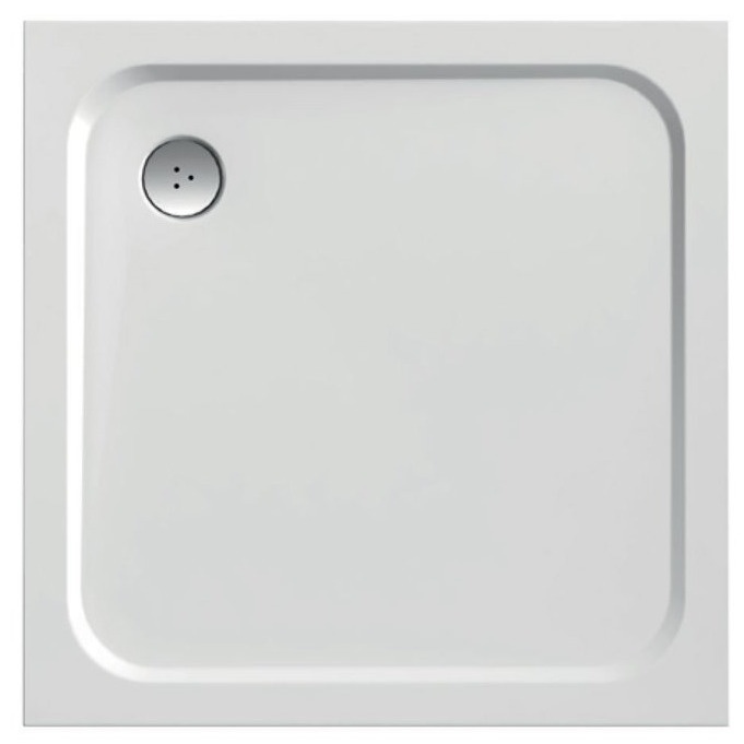 Піддон для душової кабіни RAVAK Perseus Pro Chrome 80x80x3см композитний без сифону білий XA044401010