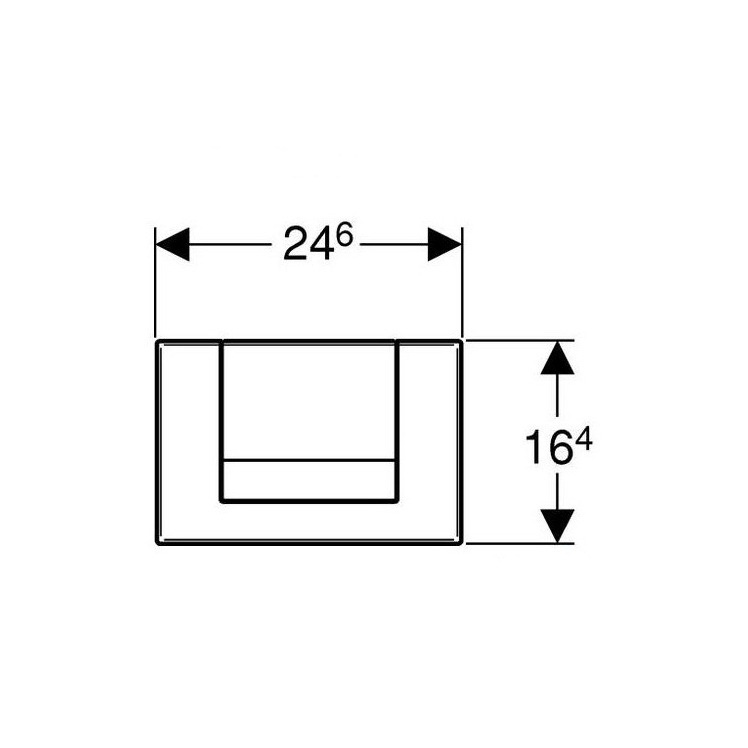 Кнопка зливу для інсталяції GEBERIT Tango металева одинарна матована хром 115.760.46.1