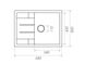 Мойка для кухни гранитная прямоугольная PLATINUM 6550 INTENSO 650x500x205мм без сифона черная PLS-A25114 2 из 5