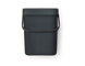 Ведро для мусора на 3л прямоугольное MVM с крышкой 205x130x161мм пластиковое черное BIN-11 3L ANTHRACITE 3 из 6