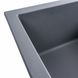 Мийка для кухні гранітна прямокутна PLATINUM 6550 LOTOS 650x500x200мм без сифону сіра PLS-A40769 5 з 8