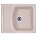 Кухонна мийка зі штучного каміння прямокутна COSH 5850 577мм x 490мм бежевий із сифоном COSH5850K806 1 з 5
