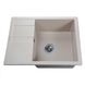 Кухонна мийка гранітна прямокутна GLOBUS LUX ONE 500мм x 650мм бежевий без сифону 000021065 1 з 4