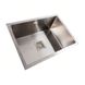 Мийка для кухні із нержавіючої сталі прямокутна врізна під стільницю PLATINUM HSB 580x430x220мм матова 1мм із сифоном PLS-A37024 2 з 5
