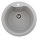 Мийка для кухні гранітна кругла PLATINUM 480 TURAS 480x480x220мм без сифону сіра PLS-A25047 1 з 5