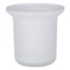 Колба для ершика для унитаза (без щетки) LIDZ Oreo 05.20 округлый стеклянный белый LDORE0520CRM37455 1 из 2