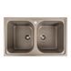 Мийка для кухні гранітна прямокутна PLATINUM 7950 Equatoria 785x498x200мм без сифону на дві чаші бежева PLS-A39640 1 з 8