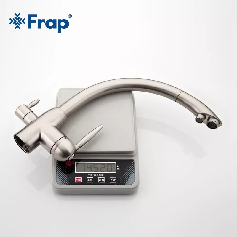 Cмеситель для кухни с краном для фильтрованной воды FRAP сатин латунь F4399-5