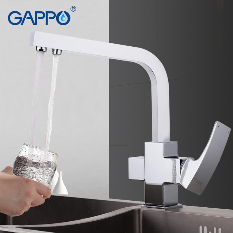 Cмеситель для кухни с краном для фильтрованной воды GAPPO хром латунь G4307