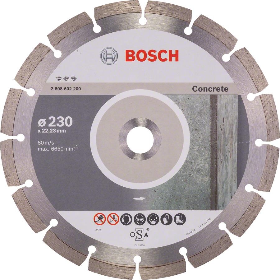 Диск алмазный Bosch Standard for Concrete, 230х22.23мм, по бетону