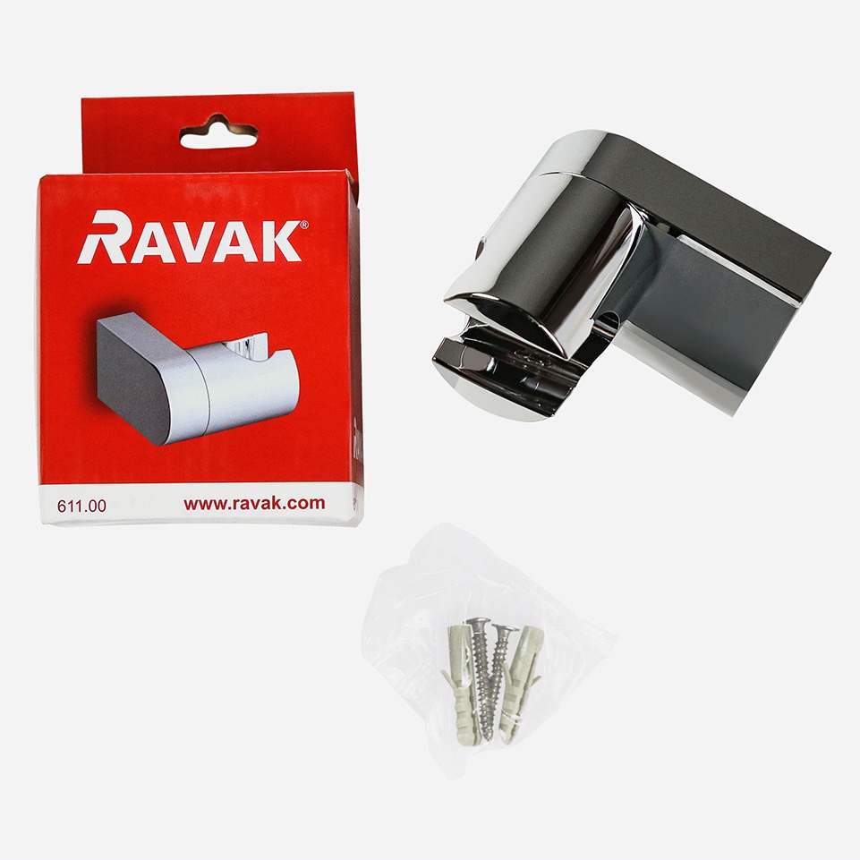 Тримач для ручної душової лійки RAVAK пластиковий хром X07P011