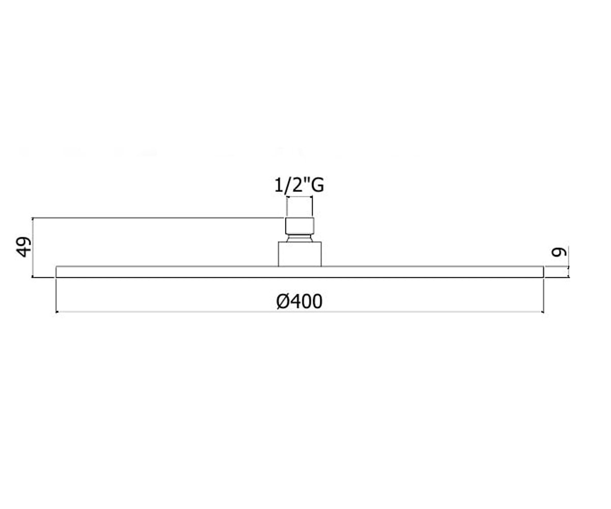 Лейка для верхнего душа PAFFONI Turbo D ZSOF082CR круглая 400мм латунная хром