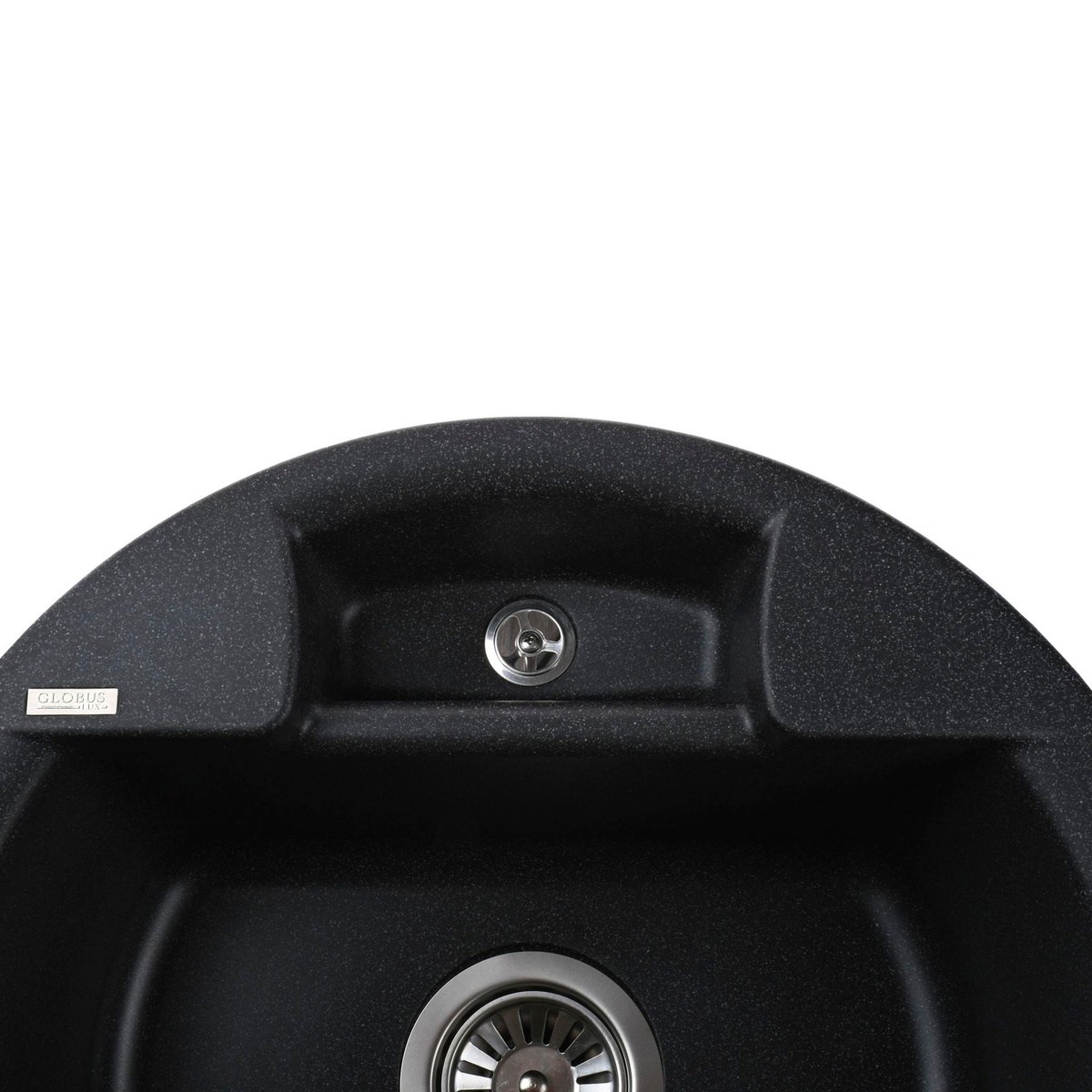 Мийка на кухню гранітна кругла GLOBUS LUX GURON А0001 480x480мм графіт без сифону 000008008
