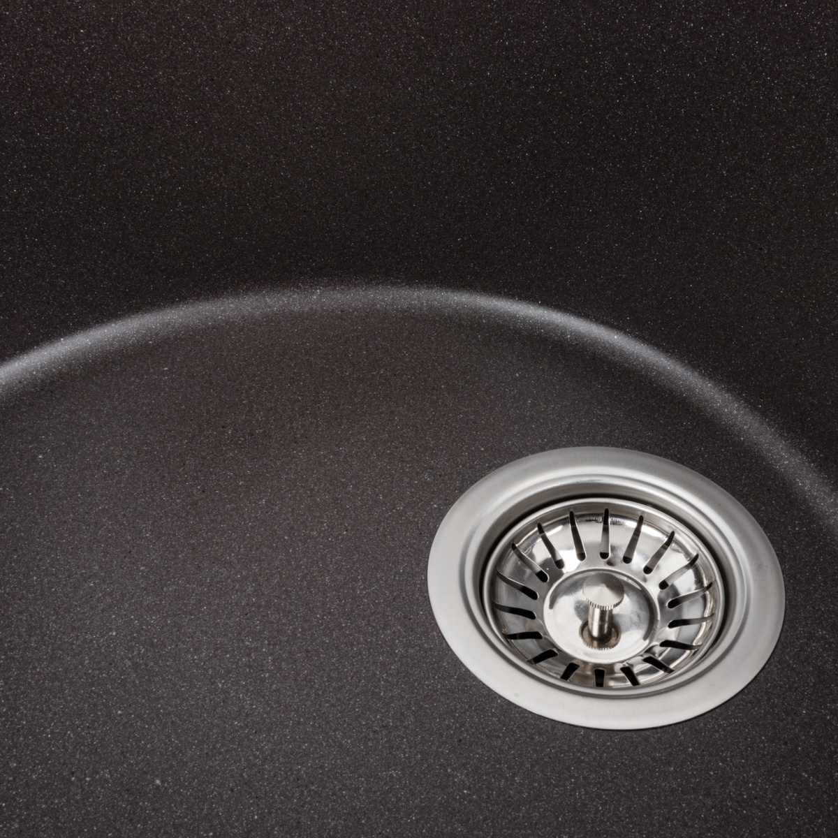Мийка для кухні гранітна овальна PLATINUM 5847 ONYX 575x465x185мм із сифоном коричнева PLS-A39618