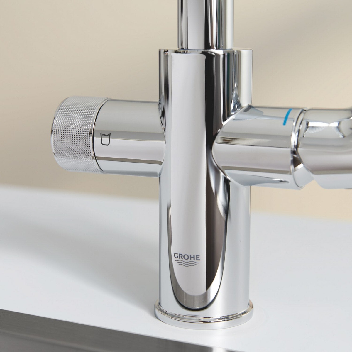 Cмеситель для кухни с краном для фильтрованной воды GROHE Blue Pure Start хром латунь 30595000