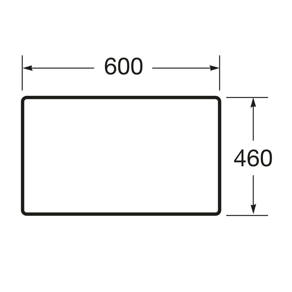 Столешница под раковину-чашу в ванную ROCA VICTORIA BASIC ЛДСП 60x46см белый A857502806