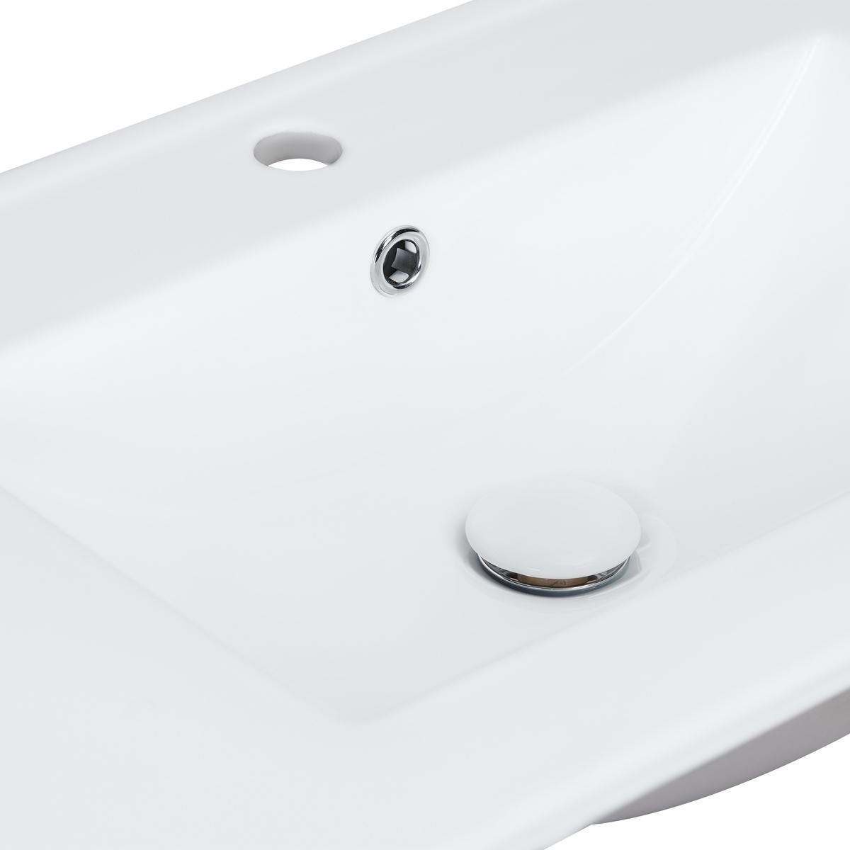 Умивальник врізний для ванної на стільницю 915мм x 470мм Q-TAP Albatross New білий прямокутна QT0111750690W