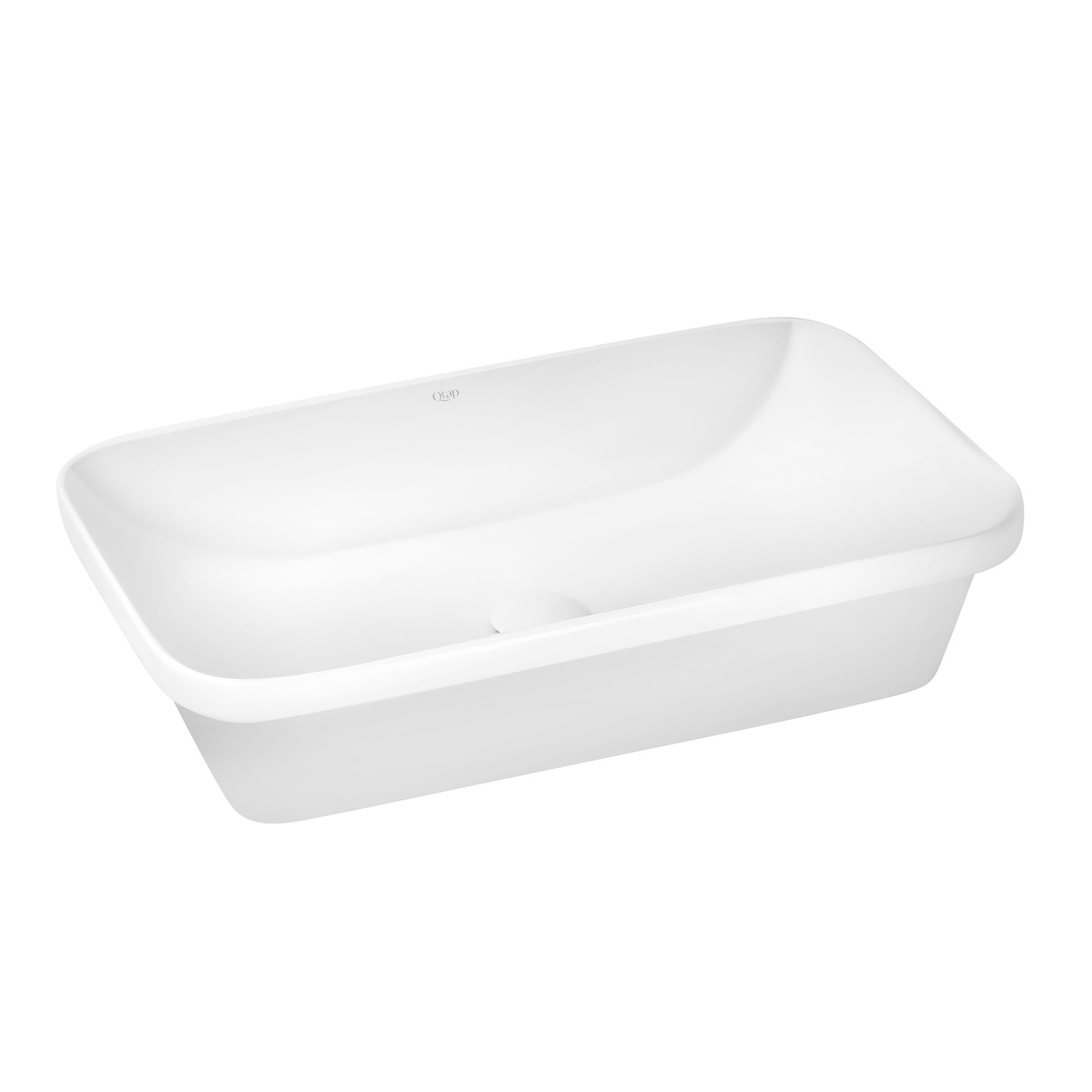 Раковина врізна для ванної на стільницю 615мм x 385мм Q-TAP Scorpio білий прямокутна QT1411K491W