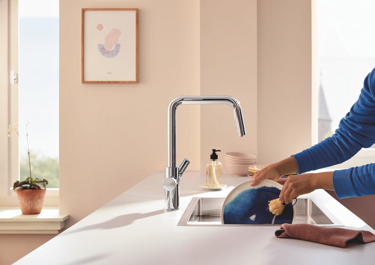 Змішувач для кухні із краном для фільтрованої води GROHE Blue Pure Start хром латунь 30595000