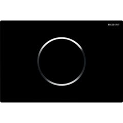 Кнопка слива для инсталляции сенсорная GEBERIT SIGMA10 пластиковая двойная глянцевая черная 115.907.KM.1