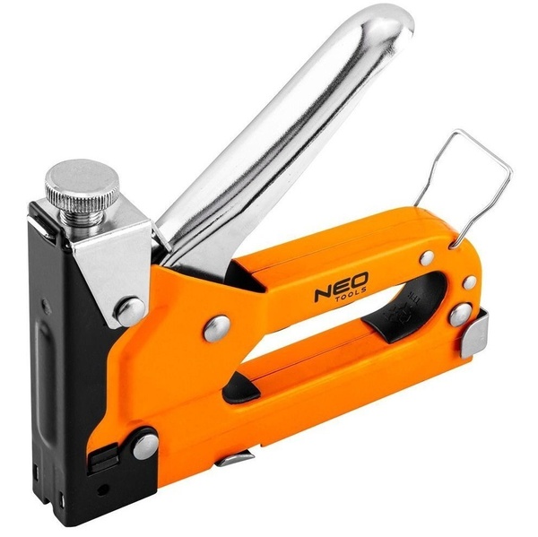 Степлер Neo Tools 3в1, 4-14мм, тип скоб G, L, E, регулювання забивання скоби