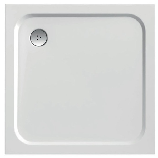 Піддон для душової кабіни RAVAK Perseus Pro Chrome 90x90x3см композитний без сифону білий XA047701010
