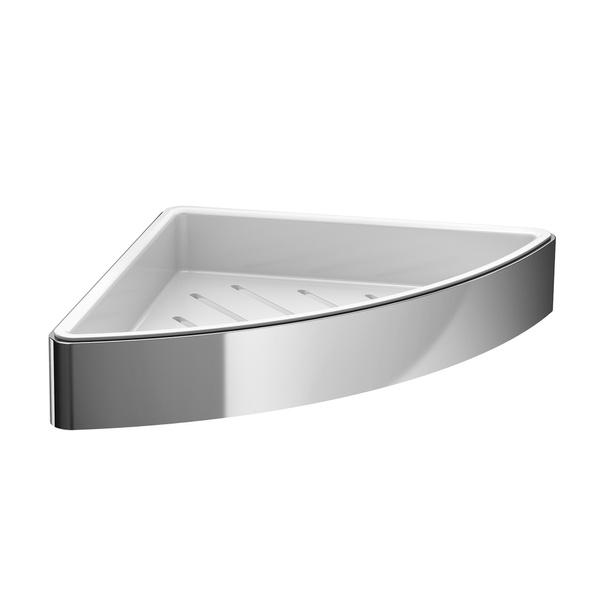 Полочка настенная металлическая для ванной EMCO Loft хром угловая 0545 001 03