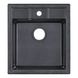 Мийка для кухні гранітна прямокутна LIDZ BLA-03 455x513x215мм із сифоном чорна LIDZBLA03460515200 1 з 7