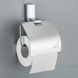 Держатель для туалетной бумаги с крышкой FRAP F1803 прямоугольный металлический хром 4 из 4