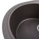 Мийка для кухні гранітна овальна PLATINUM 5847 ONYX 575x465x185мм із сифоном коричнева PLS-A39618 5 з 7