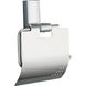 Держатель для туалетной бумаги с крышкой FRAP F1803 прямоугольный металлический хром 1 из 4