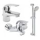 Комплект смесителей для ванной GROHE Euroeco хром латунь 123226 1 из 5