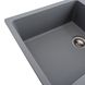 Мийка для кухні гранітна прямокутна PLATINUM 7850 ROMA 780x500x200мм із сифоном сіра PLS-A38106 4 з 7