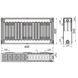 Стальной панельный радиатор отопления FORNELLO 600x400 мм боковое подключение класс 22 000021090 2 из 4