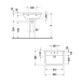 Умывальник подвесной DURAVIT Starck 3 650x485x200мм прямоугольный белый 0300650000 2 из 4
