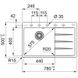 Мойка для кухни гранитная прямоугольная FRANKE Centro CNG 611-78 TL 780x500x200мм без сифона черная 114.0630.479 2 из 2