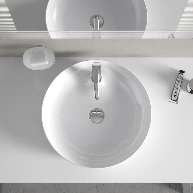 Умивальник накладний DURAVIT Cape Cod 480x480x100мм круглий білий 2328480000