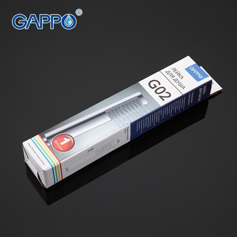 Душова лійка-трубка GAPPO 238x42мм пластикова хром G02