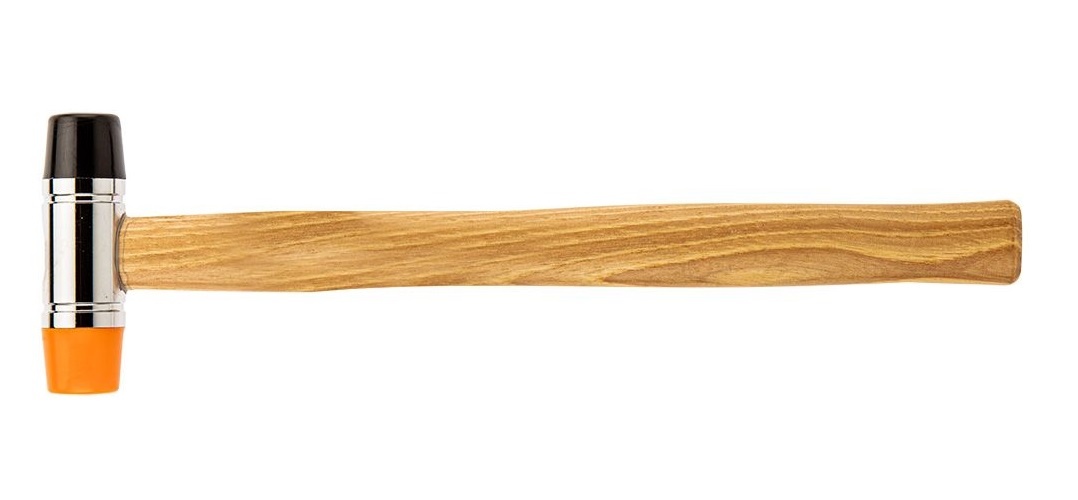 Молоток рихтовочный Neo Tools, 150г, 22мм, бойки резина и пластмасса, рукоятка деревянная