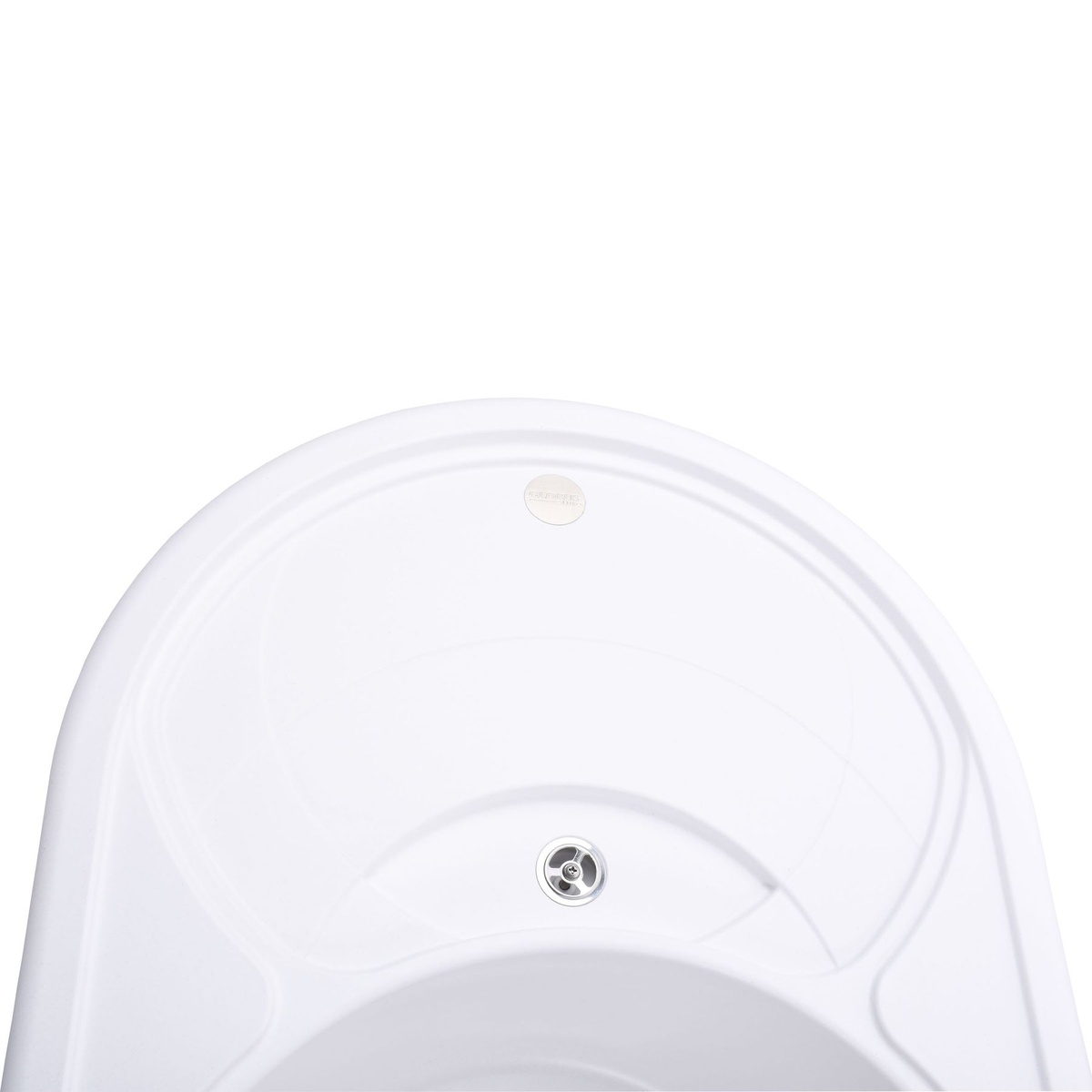 Мийка на кухню гранітна овальна GLOBUS LUX LUISE А0007 780x500мм біла без сифону 000008941