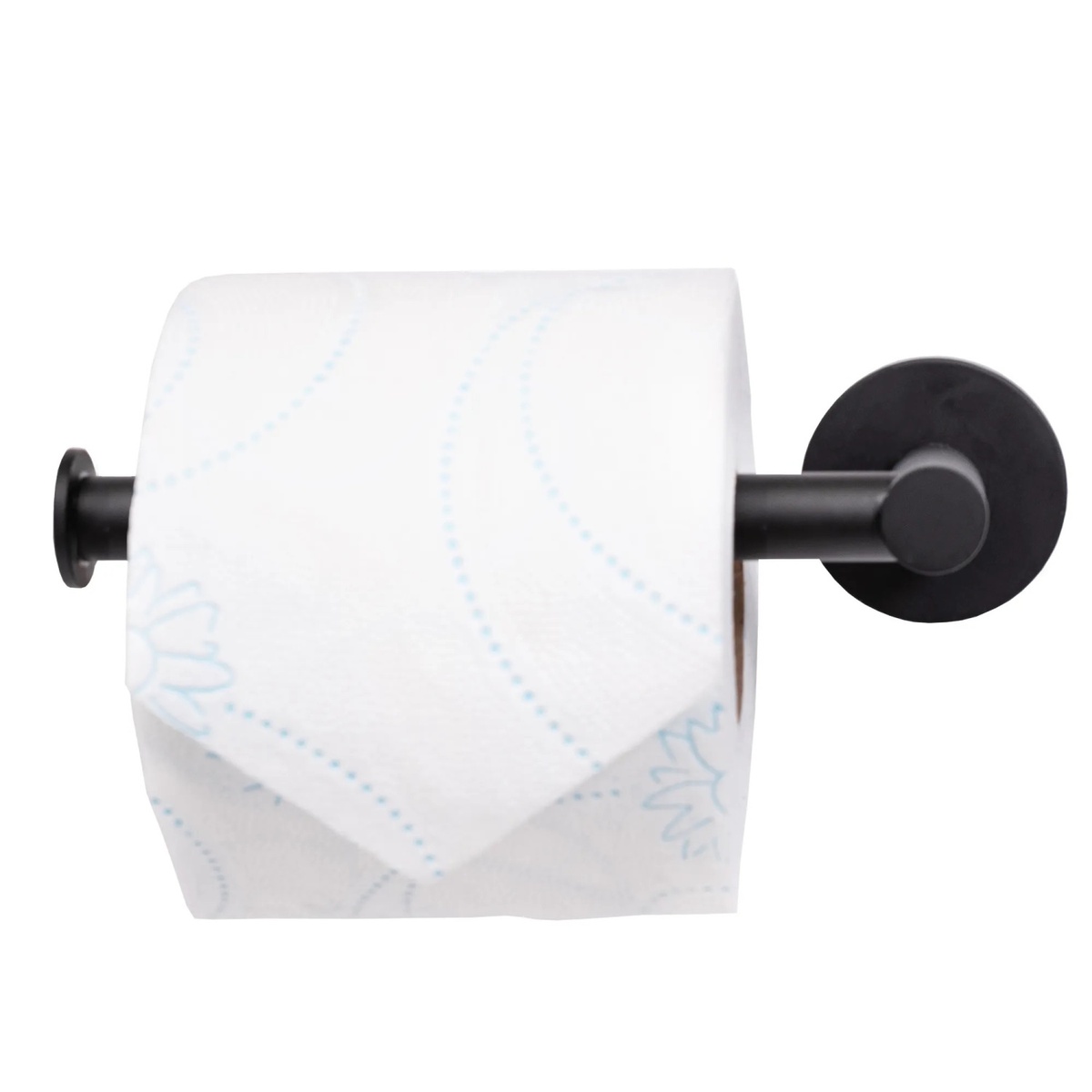 Тримач для туалетного паперу REA MIST 04 округлий металевий чорний REA-80025