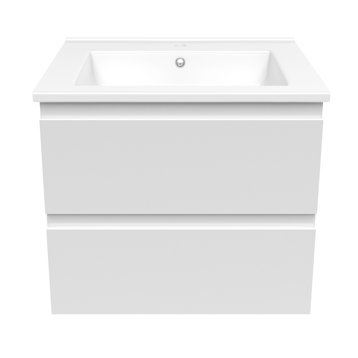Тумбочка із умивальником для ванної VOLLE LEON 65x56.5x45см підвісна білий 15-11-65