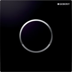 Кнопка слива для писсуара сенсорная GEBERIT SIGMA10 металлическая одинарная глянцевая черная 116.025.KM.1
