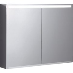 Шкафчик с зеркалом для ванной GEBERIT OPTION 90x70x15см c подсветкой белый 500.583.00.1