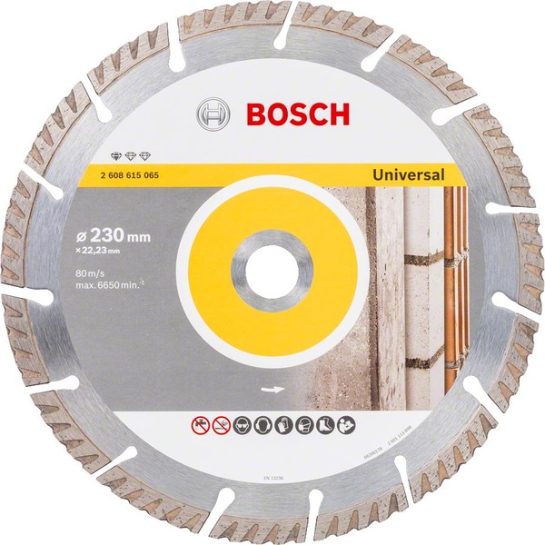 Диск алмазный Bosch Stf Universal, 230х22.23мм, по бетону